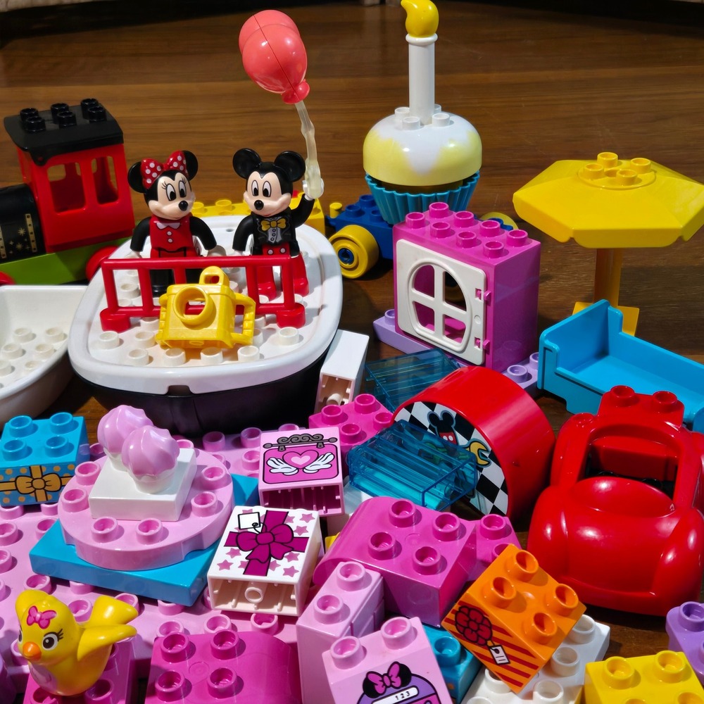 LEGO Duplo Disney Mickey Minnie Mouse Train Boat Car Building Blocks Lot